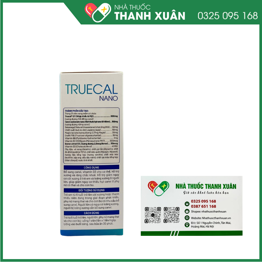 TRUECAL NANO - Bổ sung canxi, vitamin D3 cho cơ thể